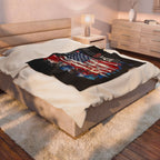 I Bleed Red White and Blue / Velveteen Plush Blanket