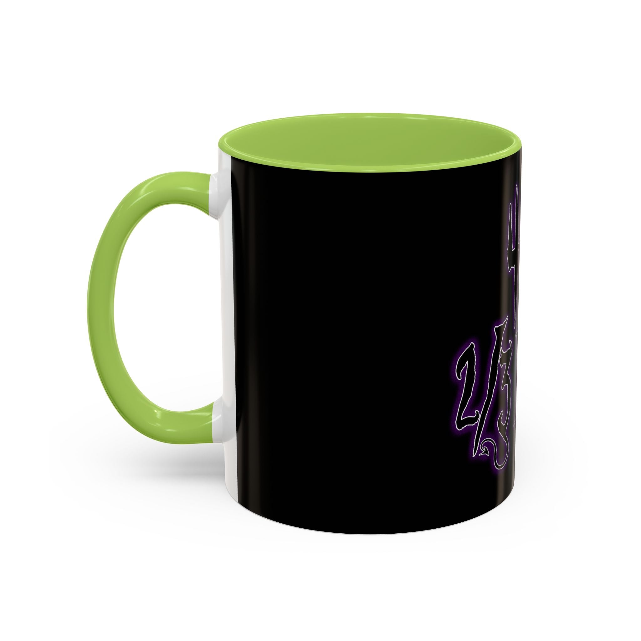 2/3 Evil Gothic Purple Script / Accent Coffee Mug 11/15oz