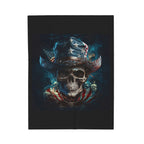 Skull Cowboy / Velveteen Plush Blanket