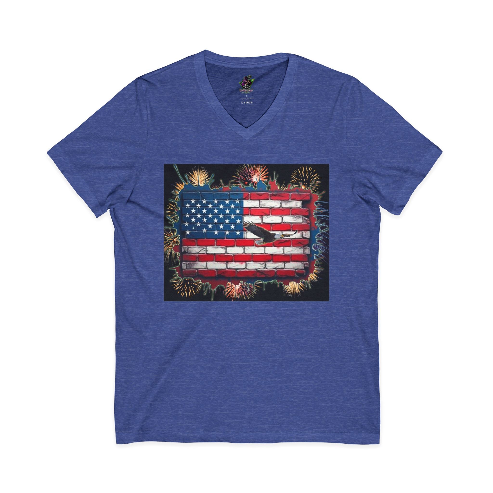 American Brick Flag / V-Neck Tee