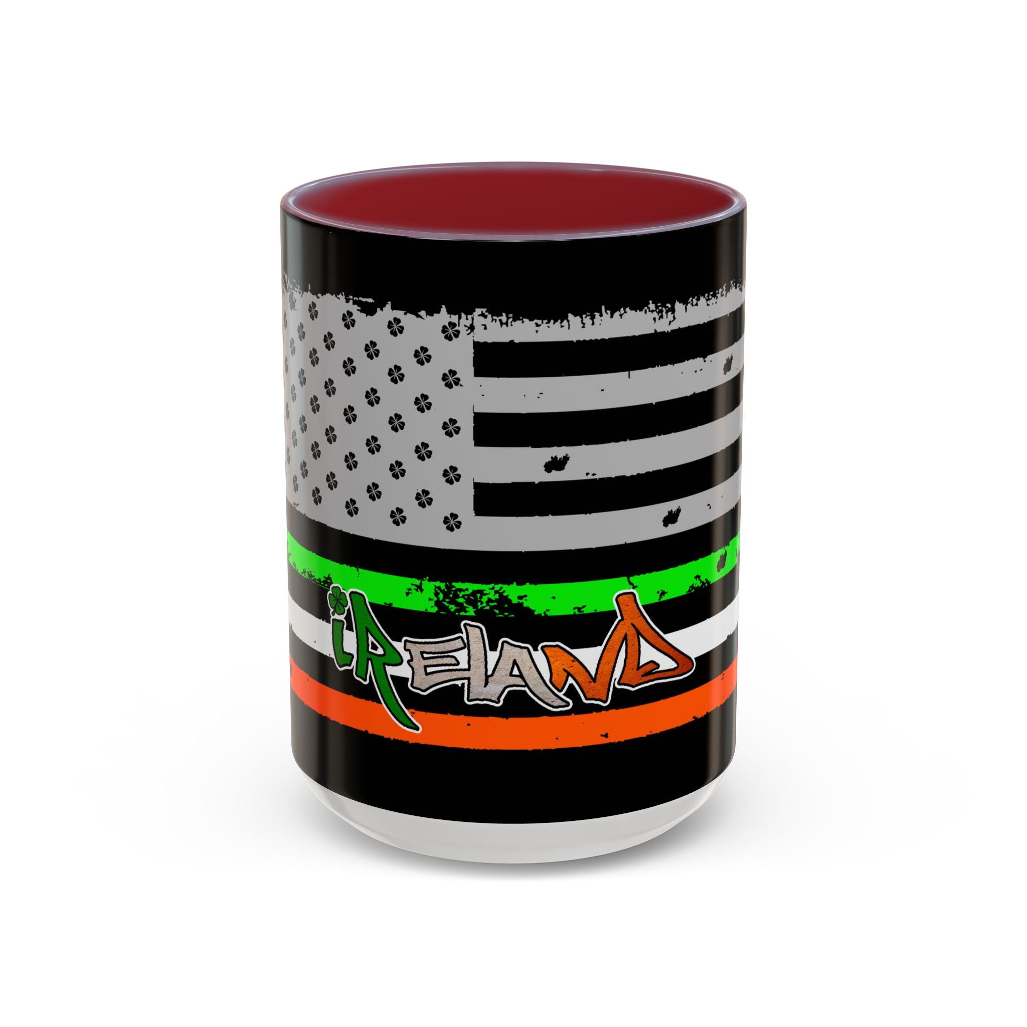 American/Ireland Flag / Accent Coffee Mug 11/15oz