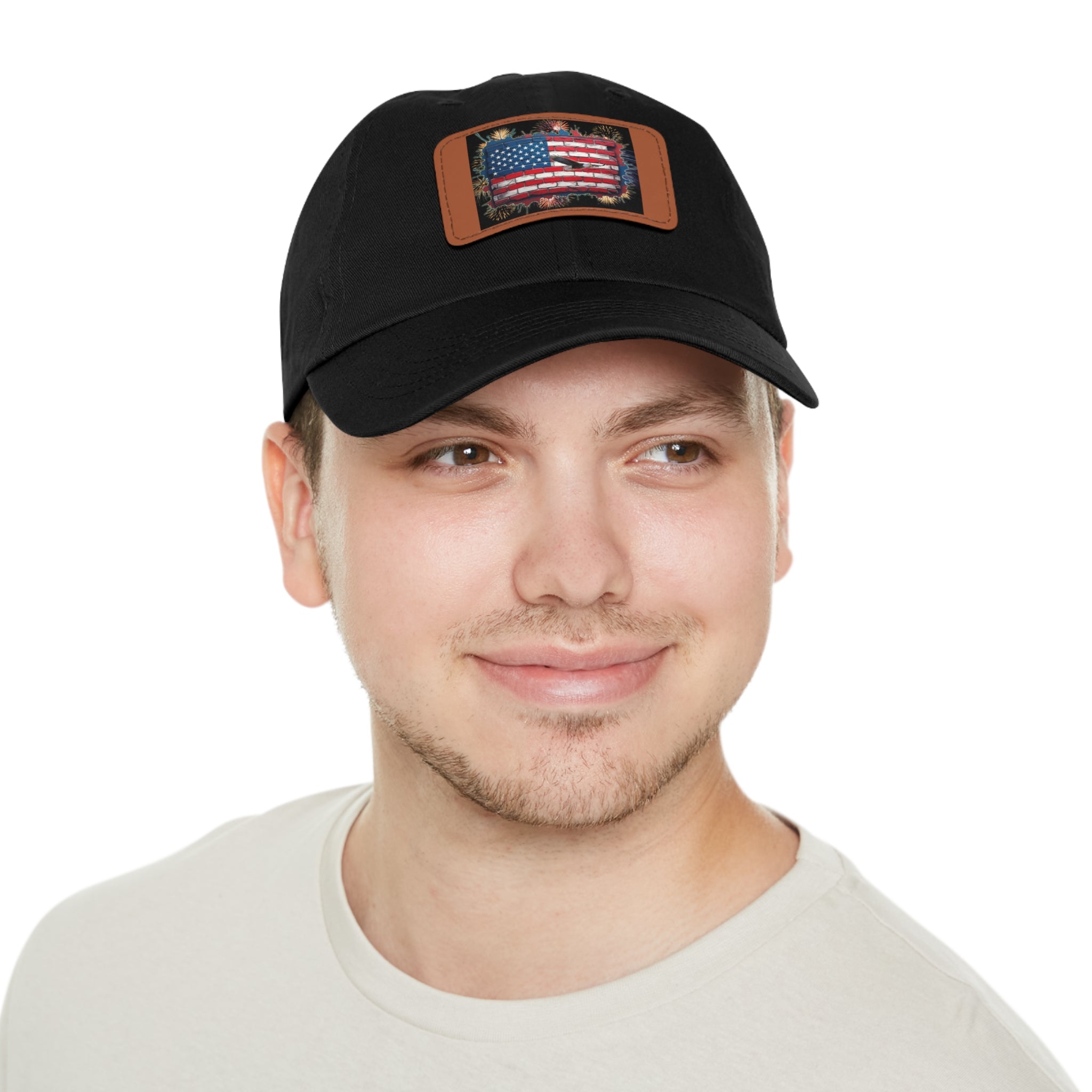 American Brick Flag / Leather Patch Hat