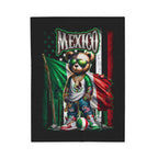 Mexico Teddy Bear / Velveteen Plush Blanket