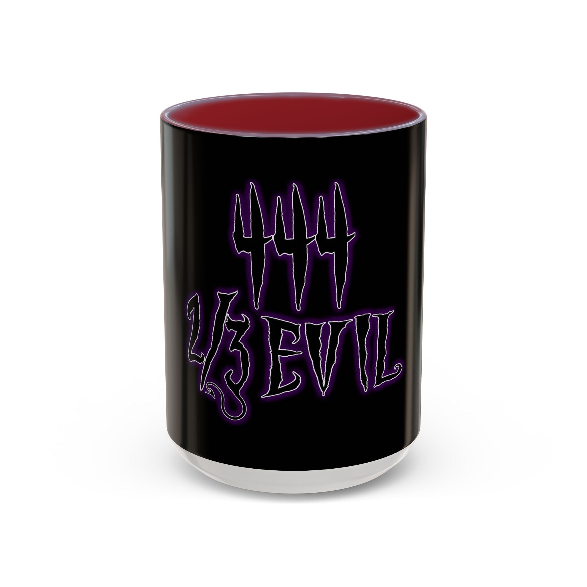 2/3 Evil Gothic Purple Script / Accent Coffee Mug 11/15oz