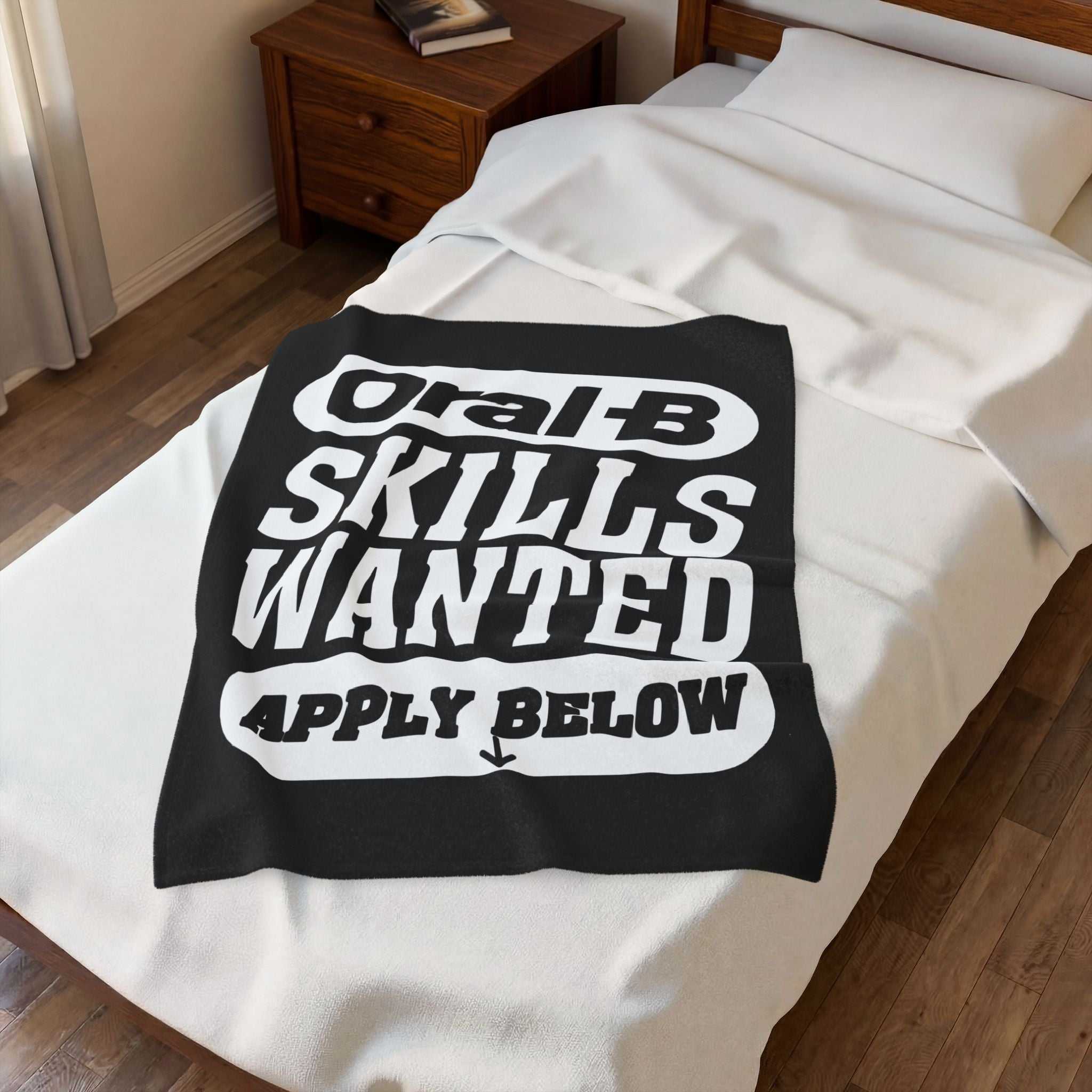 Oral-B Skills Wanted /Velveteen Plush Blanket