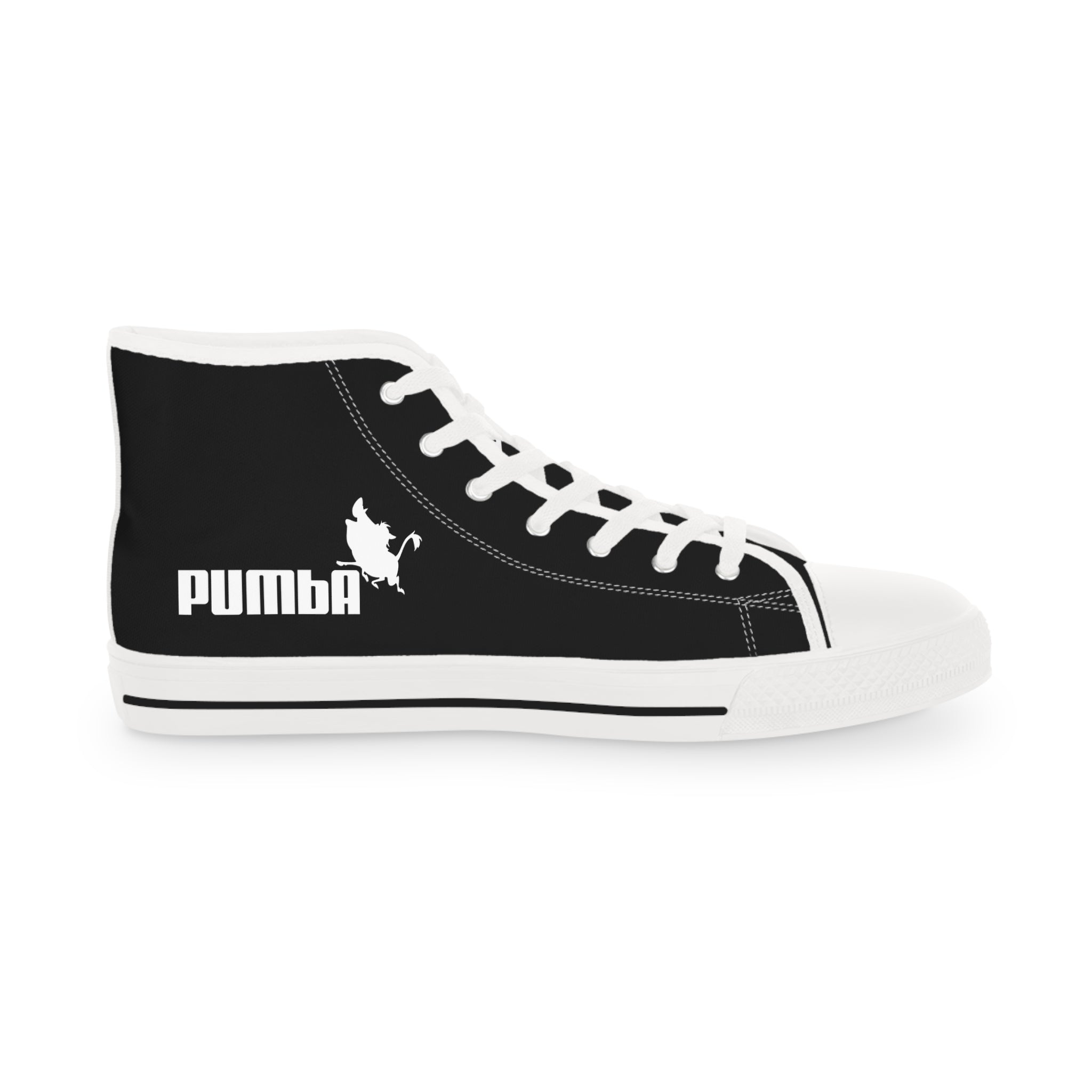Pumba / Black White High Top Sneakers
