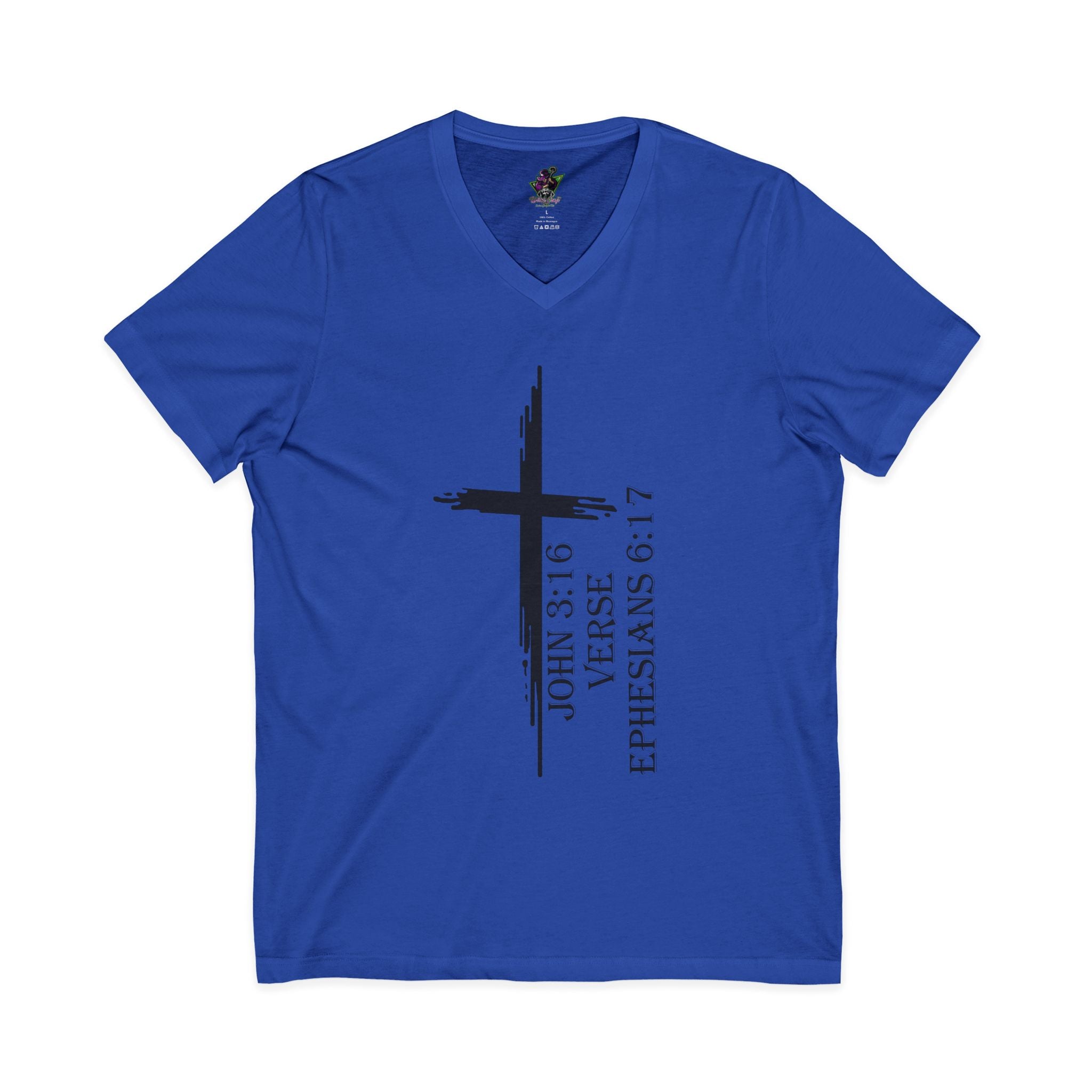 John 3:16 / Ephesians 6:17 / V-Neck Tee