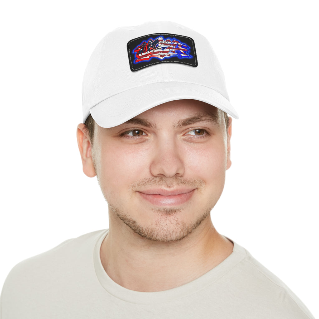 USA Graffiti / Leather Patch Hat
