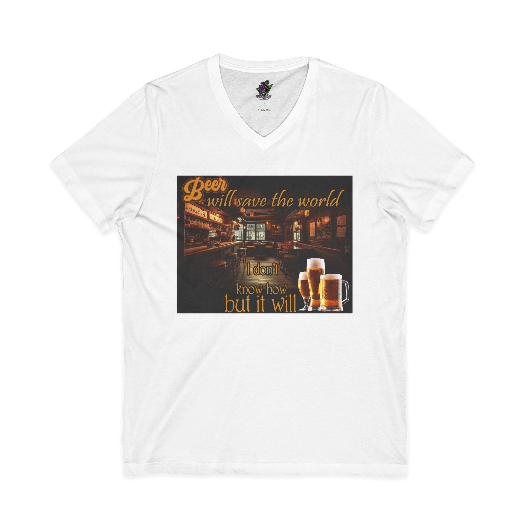 Beer Will Save The World / V-Neck Tee