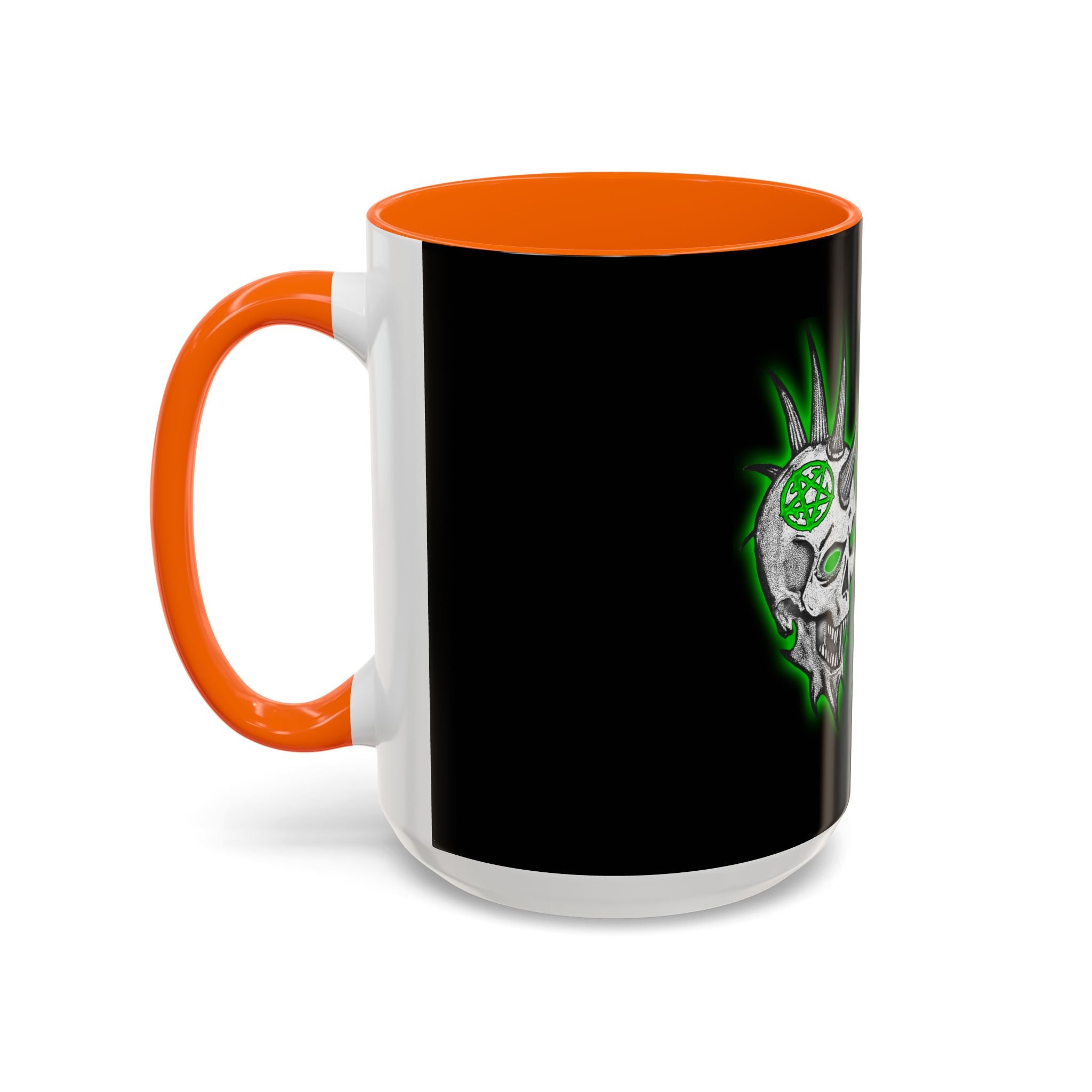 2/3 Evil Punk Skull / Accent Coffee Mug 11/15oz