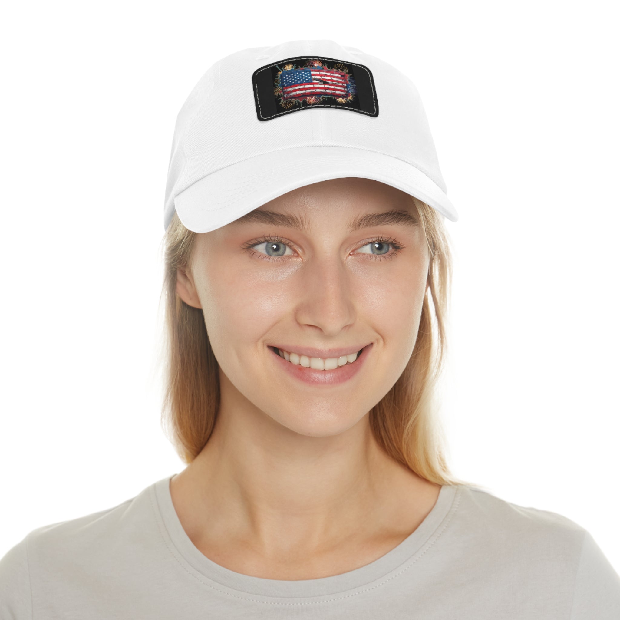 American Brick Flag / Leather Patch Hat