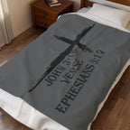 John 3:16 / Ephesians 6:17 / Velveteen Plush Blanket