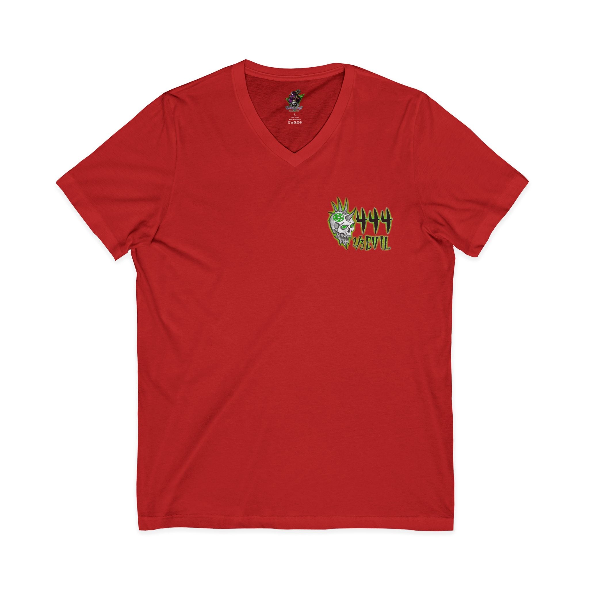 2/3 Evil Punk Skull / V-Neck Shirt