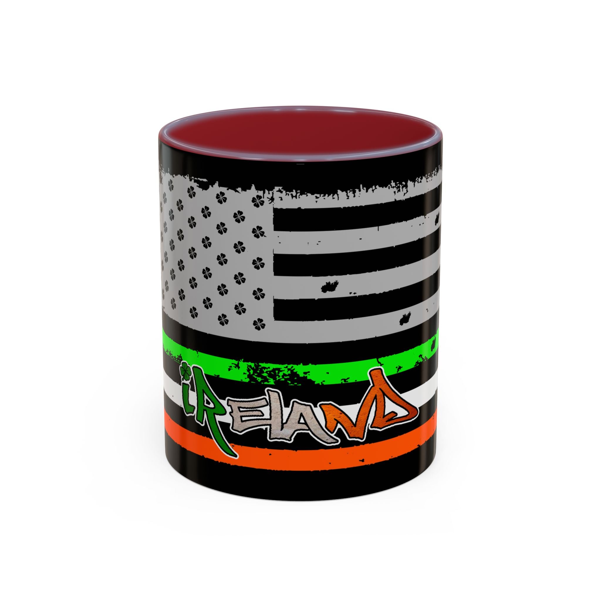 American/Ireland Flag / Accent Coffee Mug 11/15 oz