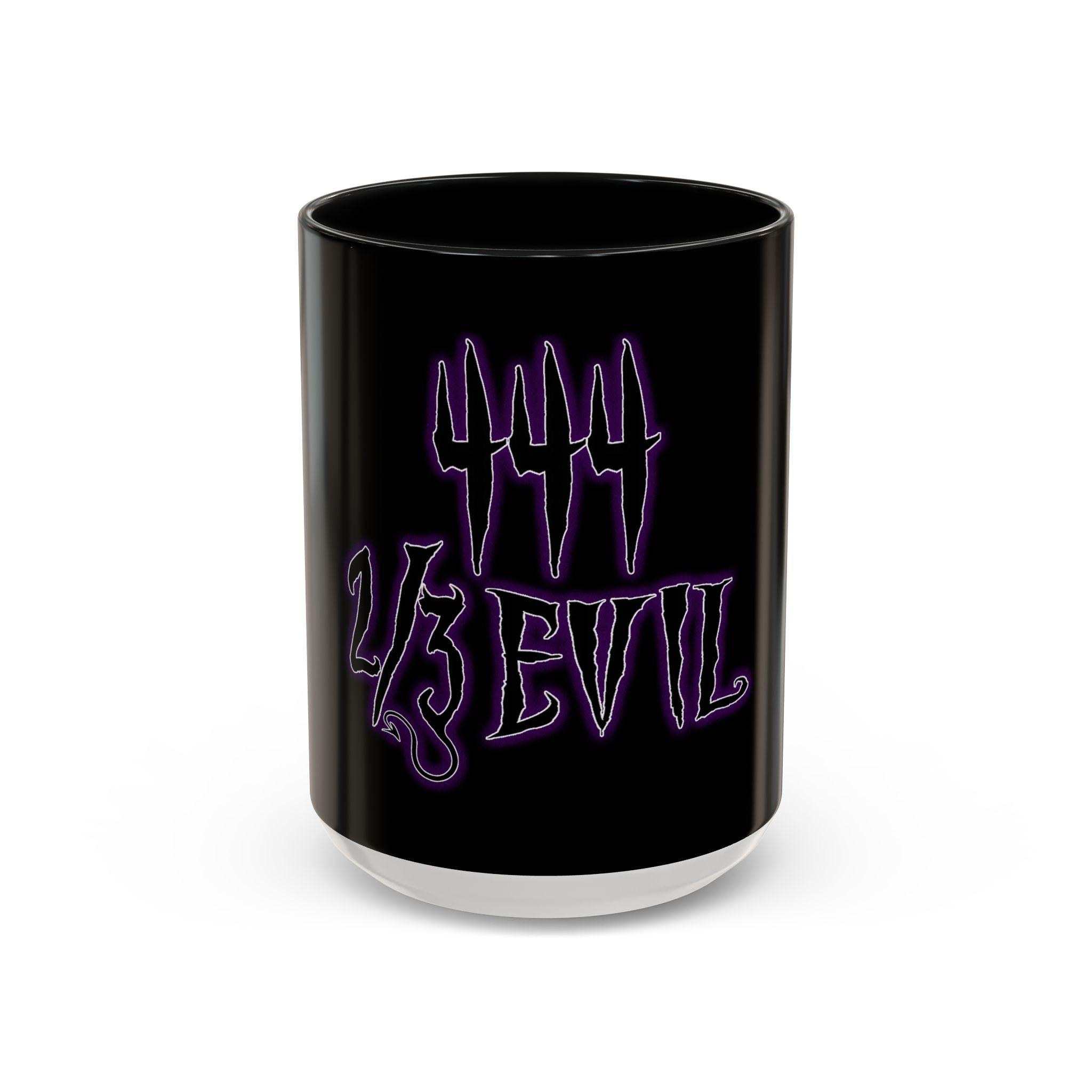 2/3 Evil Gothic Purple Script / Accent Coffee Mug 11/15oz