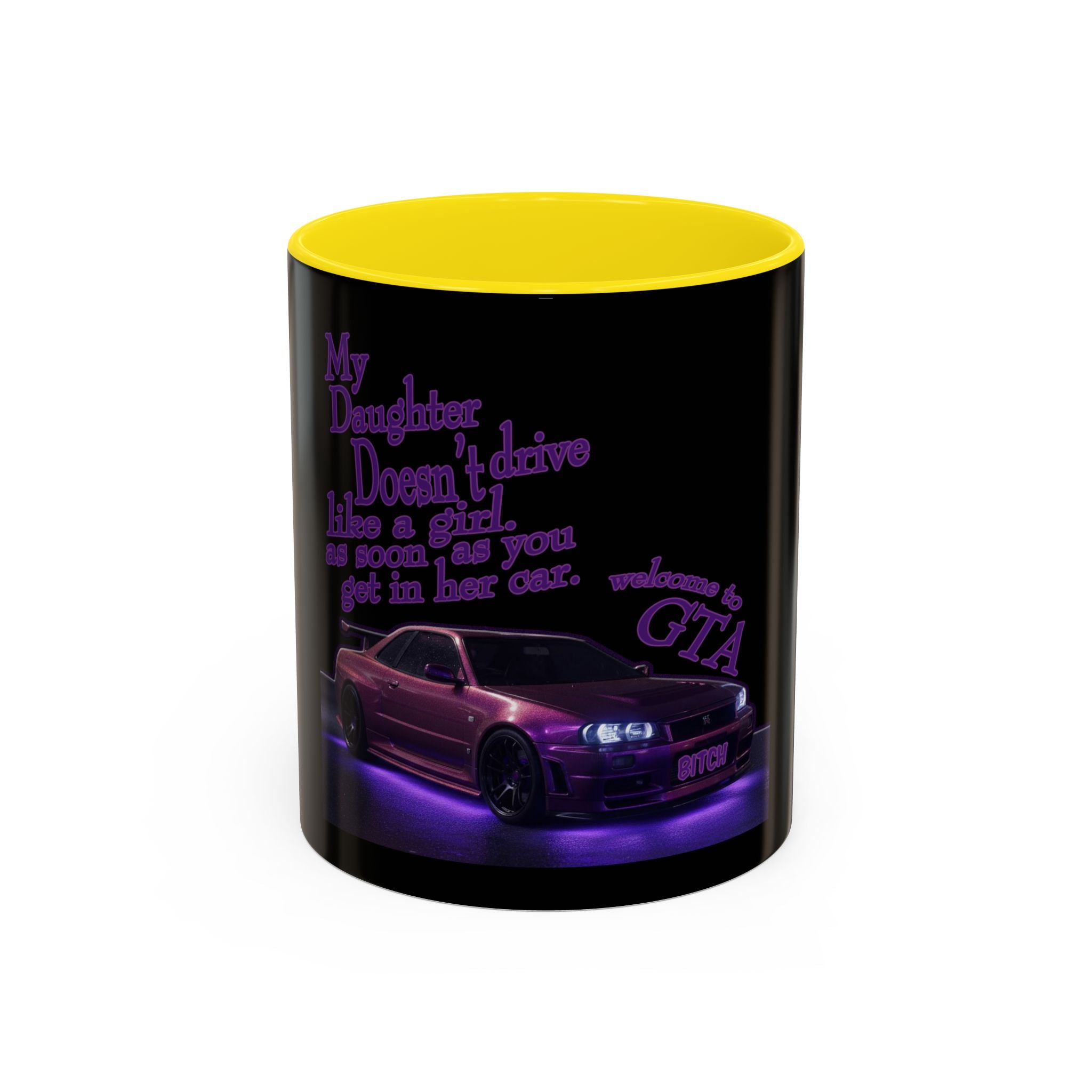 Daughter Doesn't Drive Like A Girl Purple / Accent Coffee Mug 11/15oz