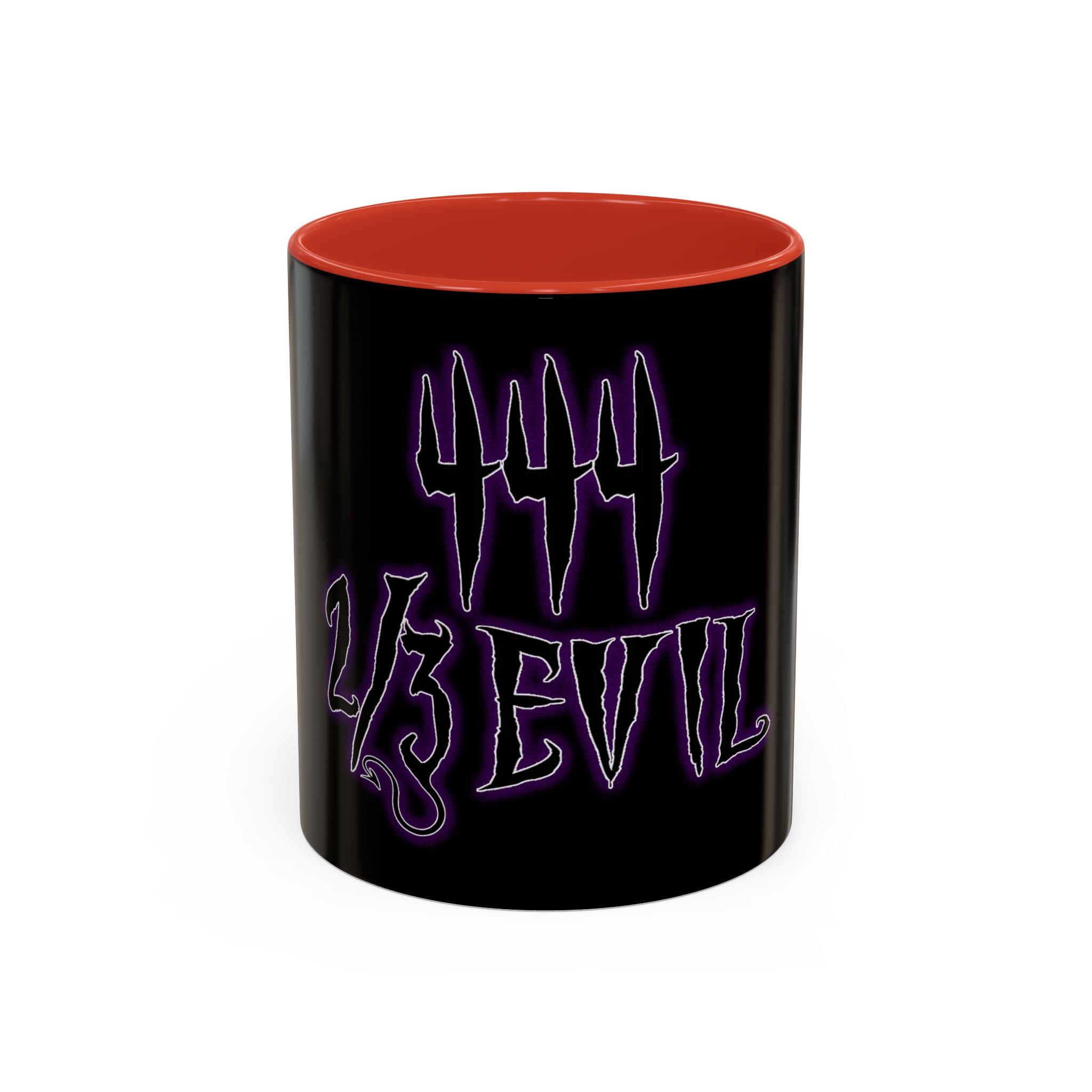 2/3 Evil Gothic Purple Script / Accent Coffee Mug 11/15oz
