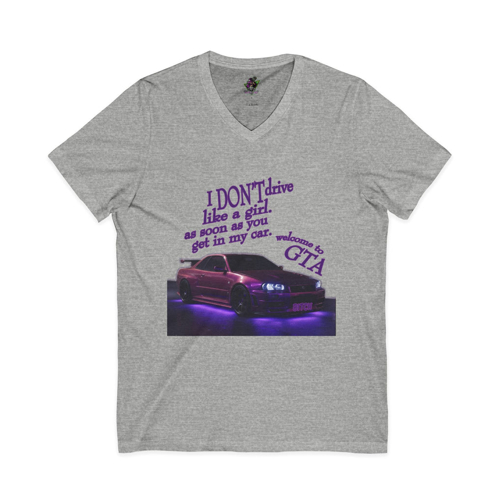 Don't Drive Like a Girl Purple / V-Neck Tee