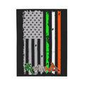 American / Ireland Flag / Velveteen Plush Blanket