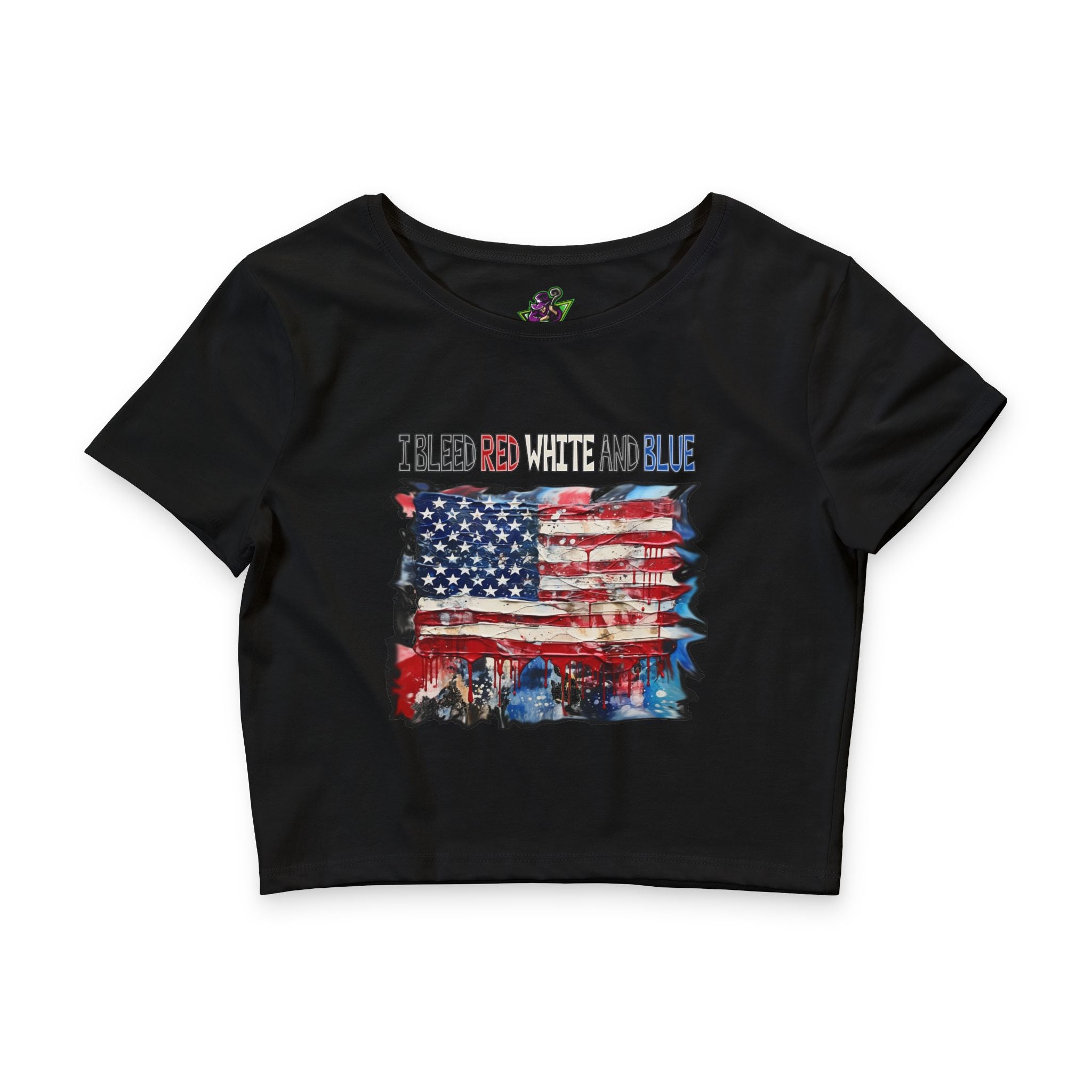 Bleed Red White & Blue / Crop Top