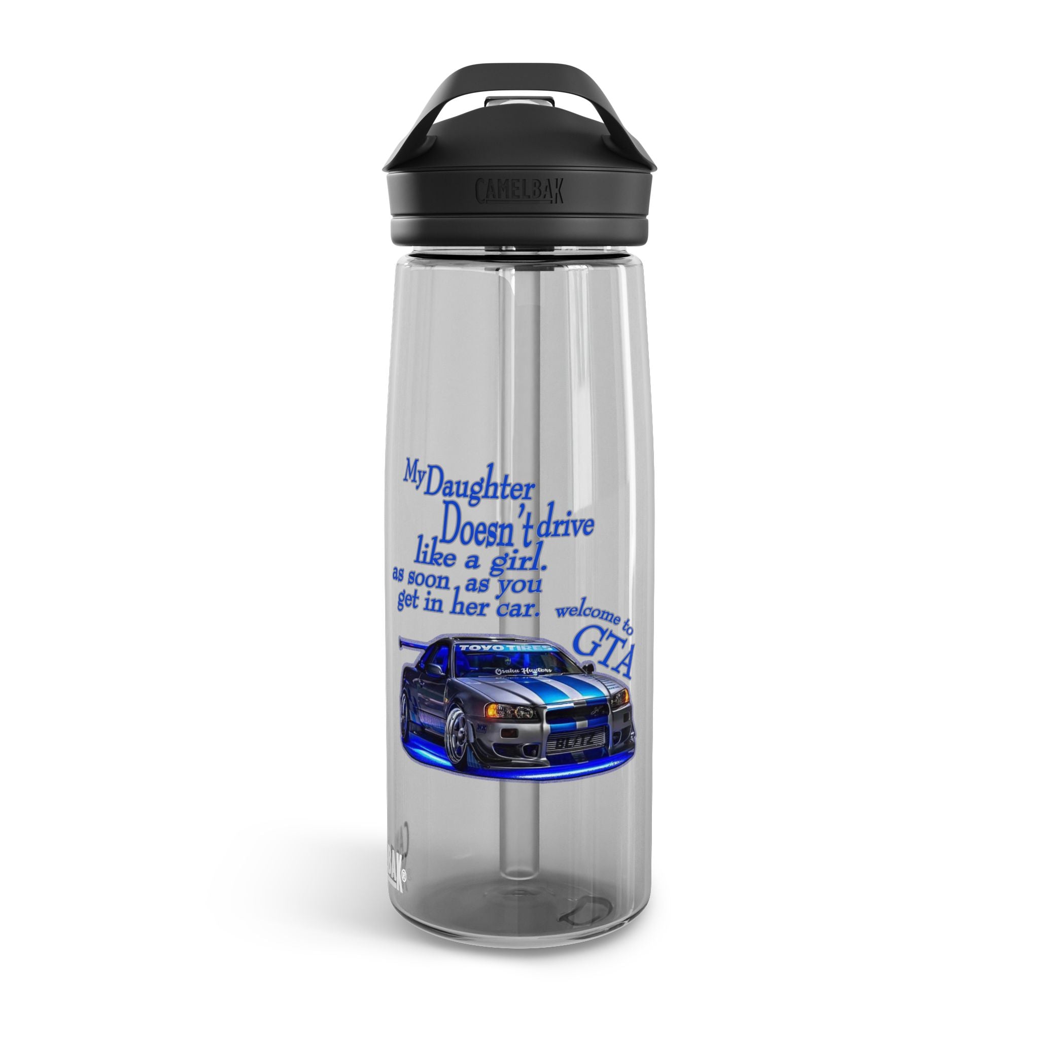 Daughter Doesn't Drive Like A Girl Blue / CamelBak Water Bottle 20/25oz