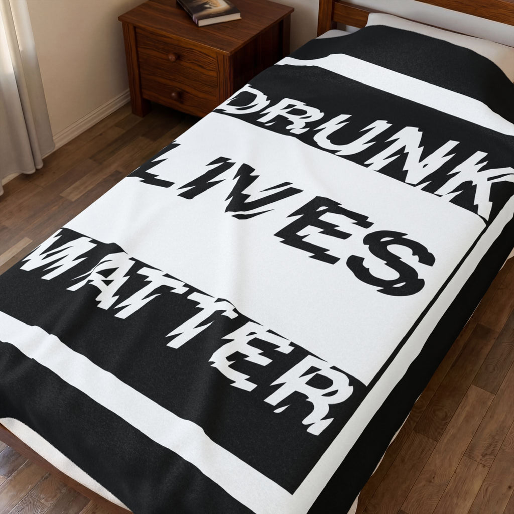 Straight Outta A Good Job / Velveteen Plush Blanket