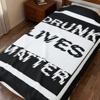 Straight Outta A Good Job / Velveteen Plush Blanket