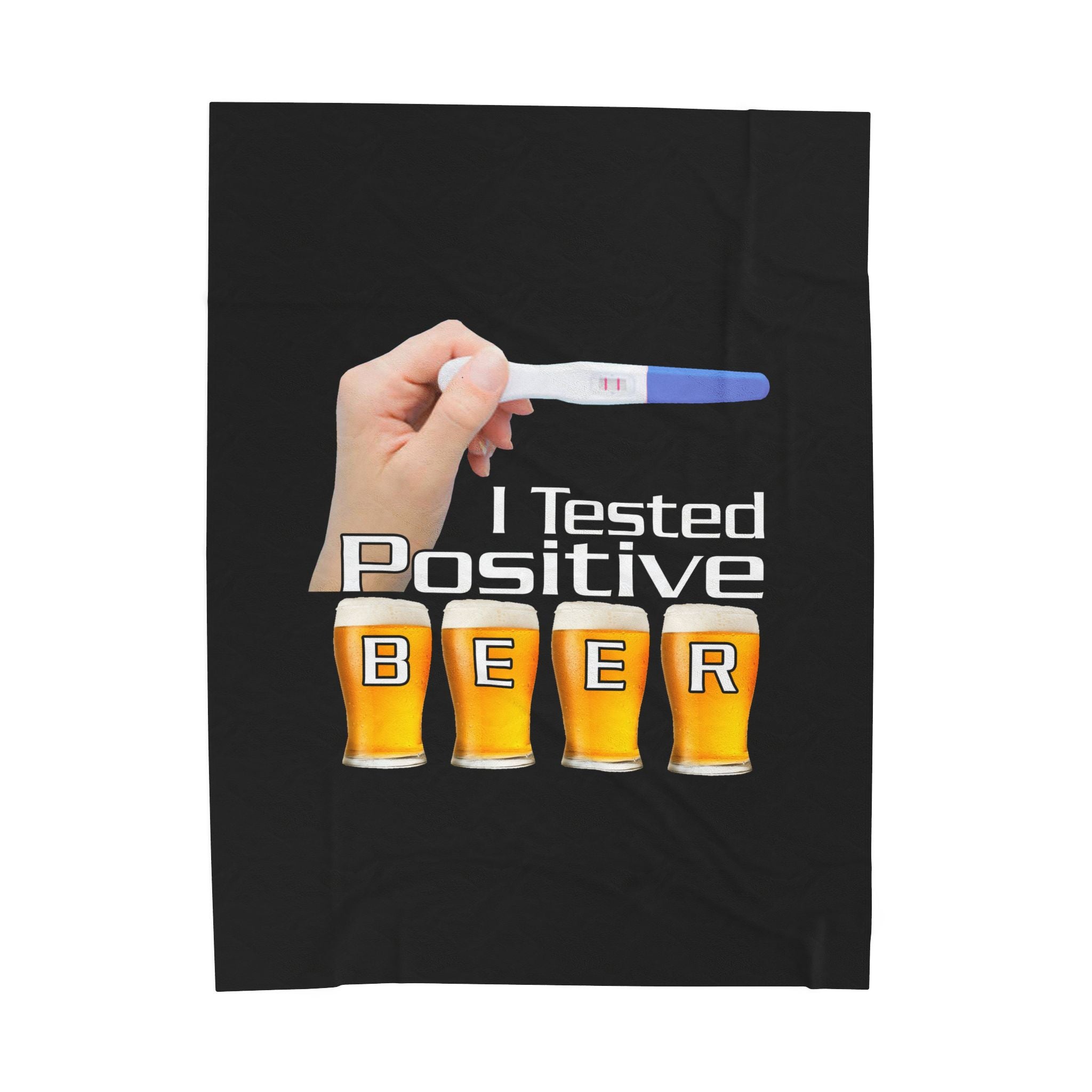 Tested Positive Beer/ Veviteen Plush Blanket