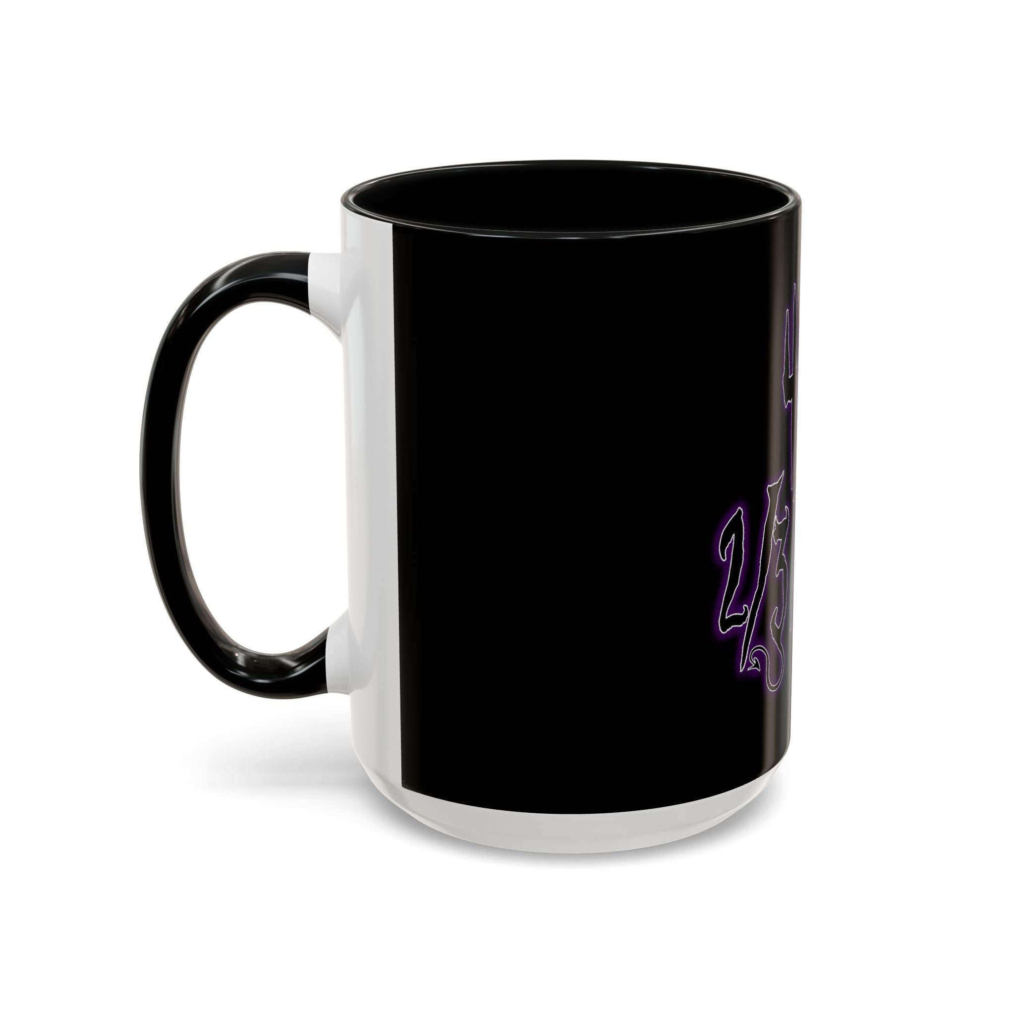 2/3 Evil Gothic Purple Script / Accent Coffee Mug 11/15oz
