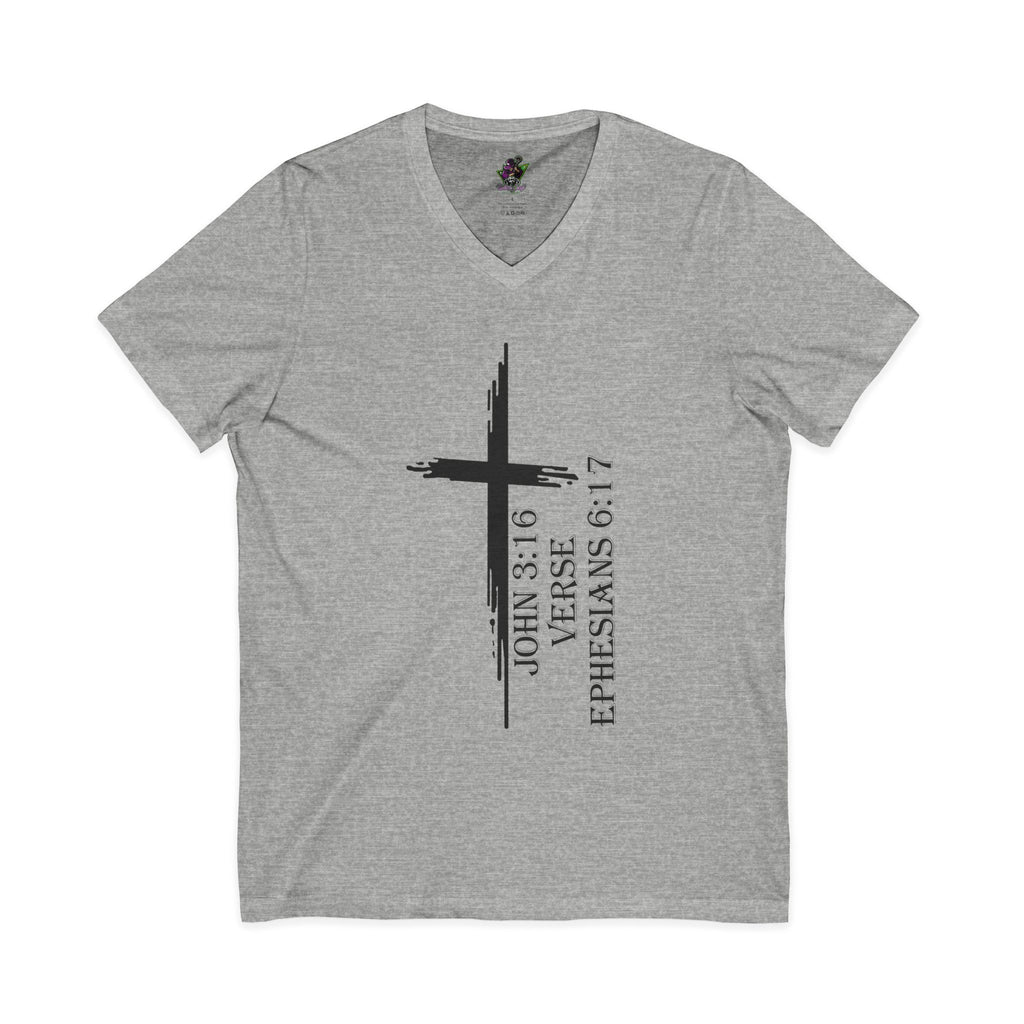 John 3:16 / Ephesians 6:17 / V-Neck Tee