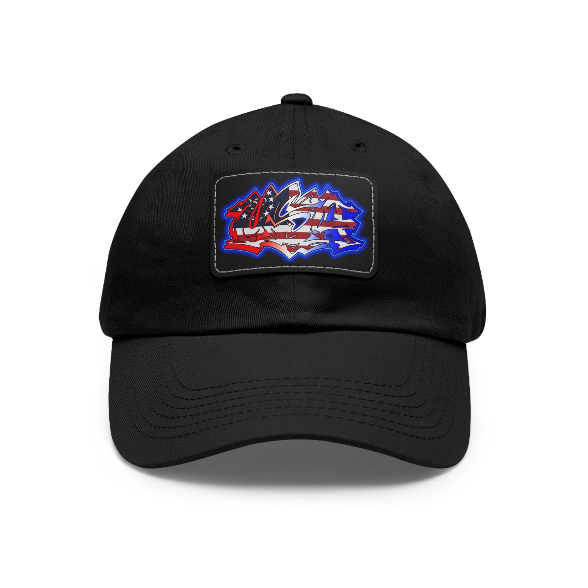 USA Graffiti / Leather Patch Hat