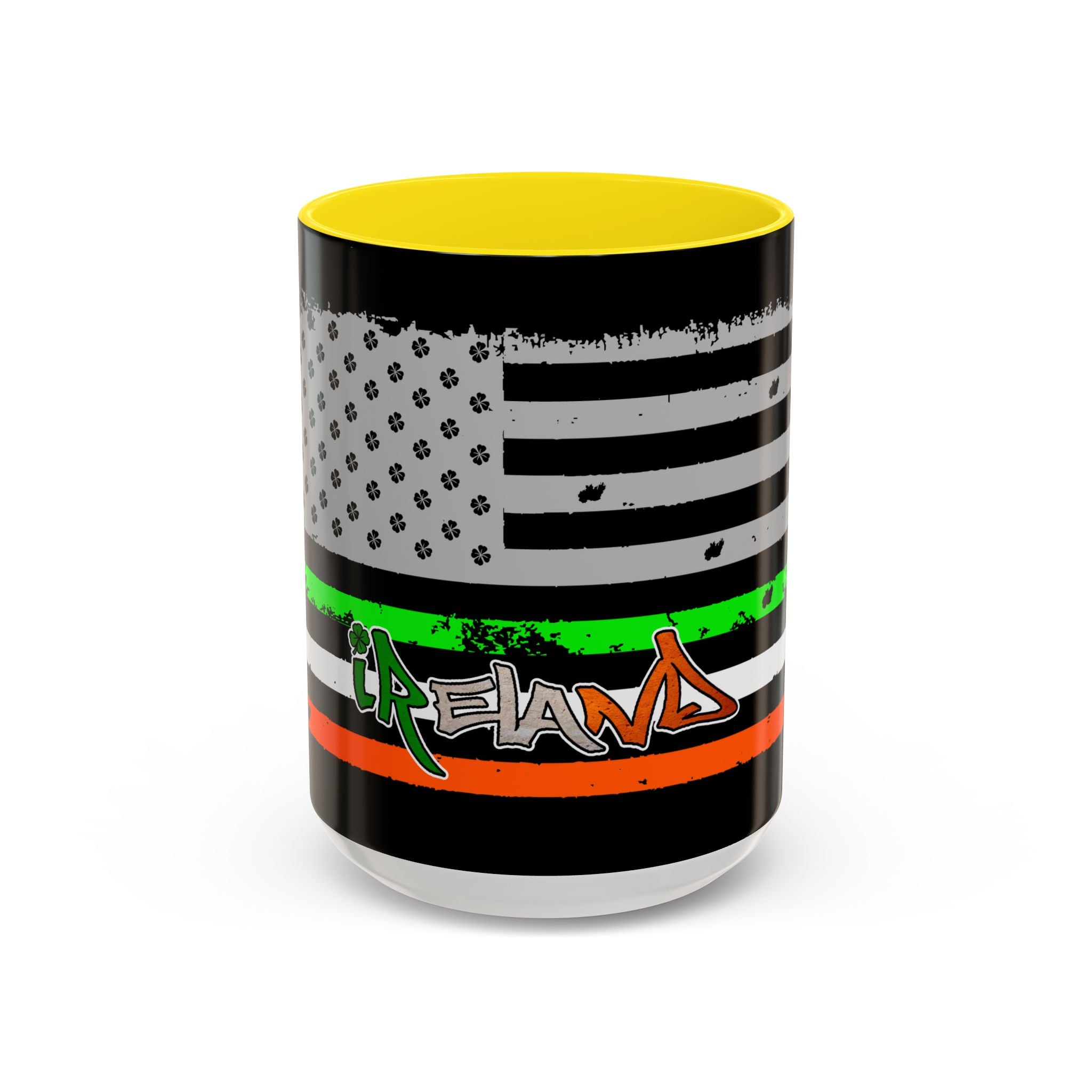 American/Ireland Flag / Accent Coffee Mug 11/15 oz