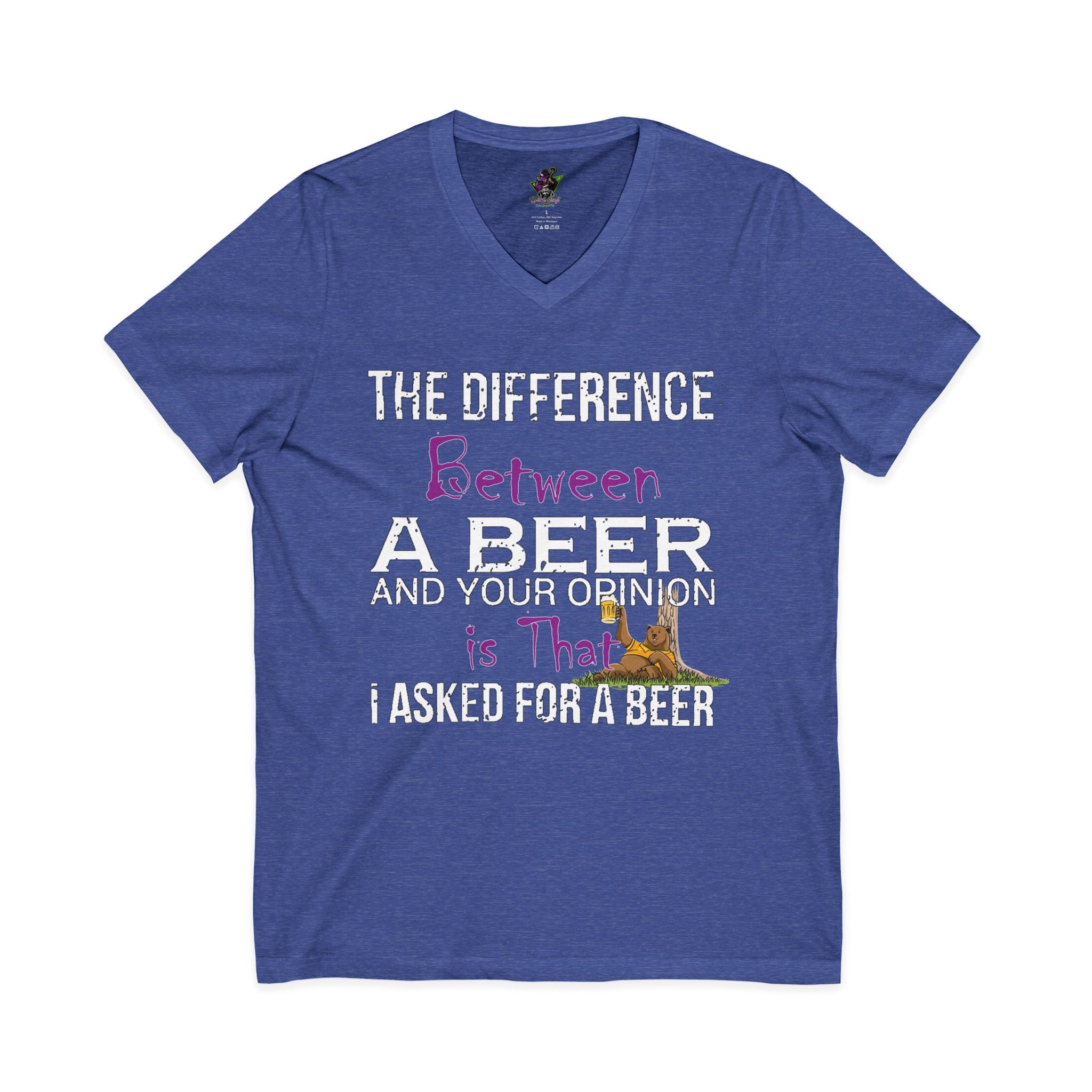 Difference Between Beer / V‑Neck Tee