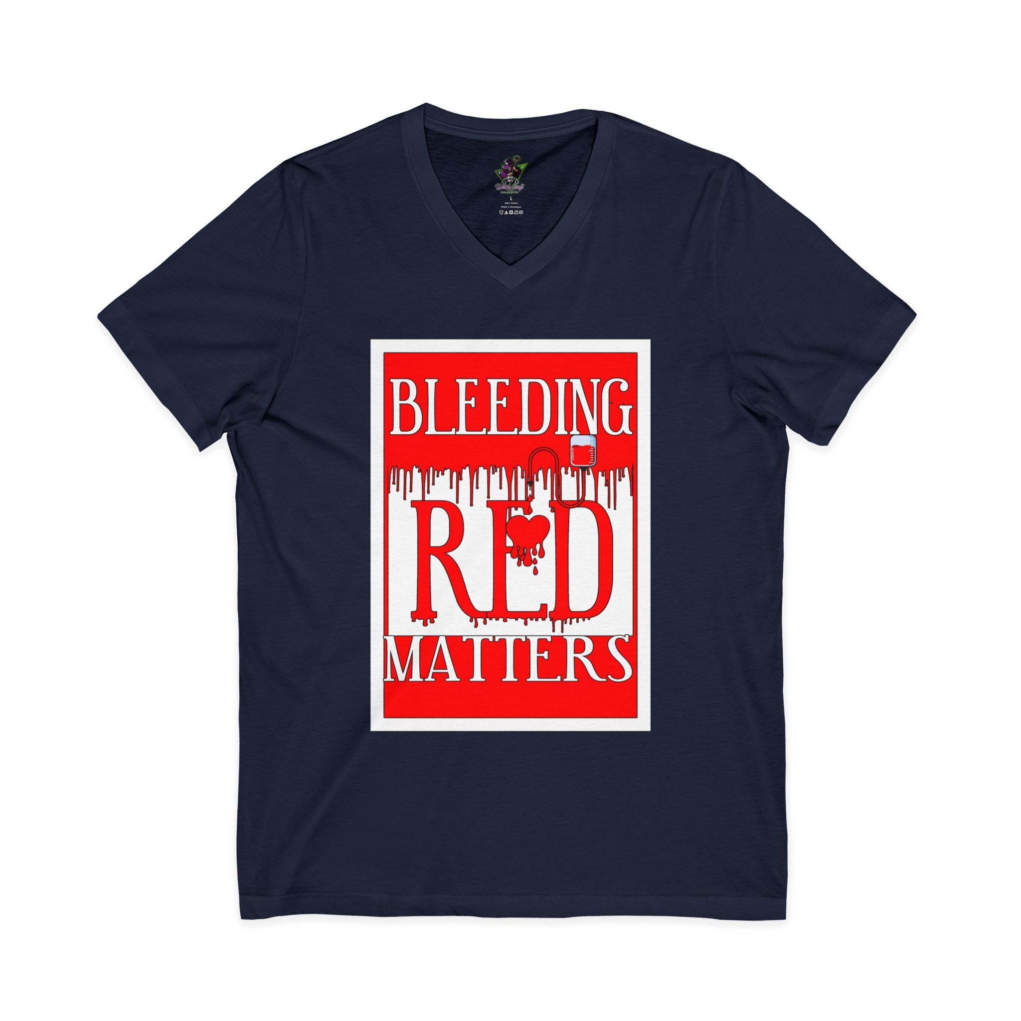 Bleeding Red Matters / V-Neck Tee