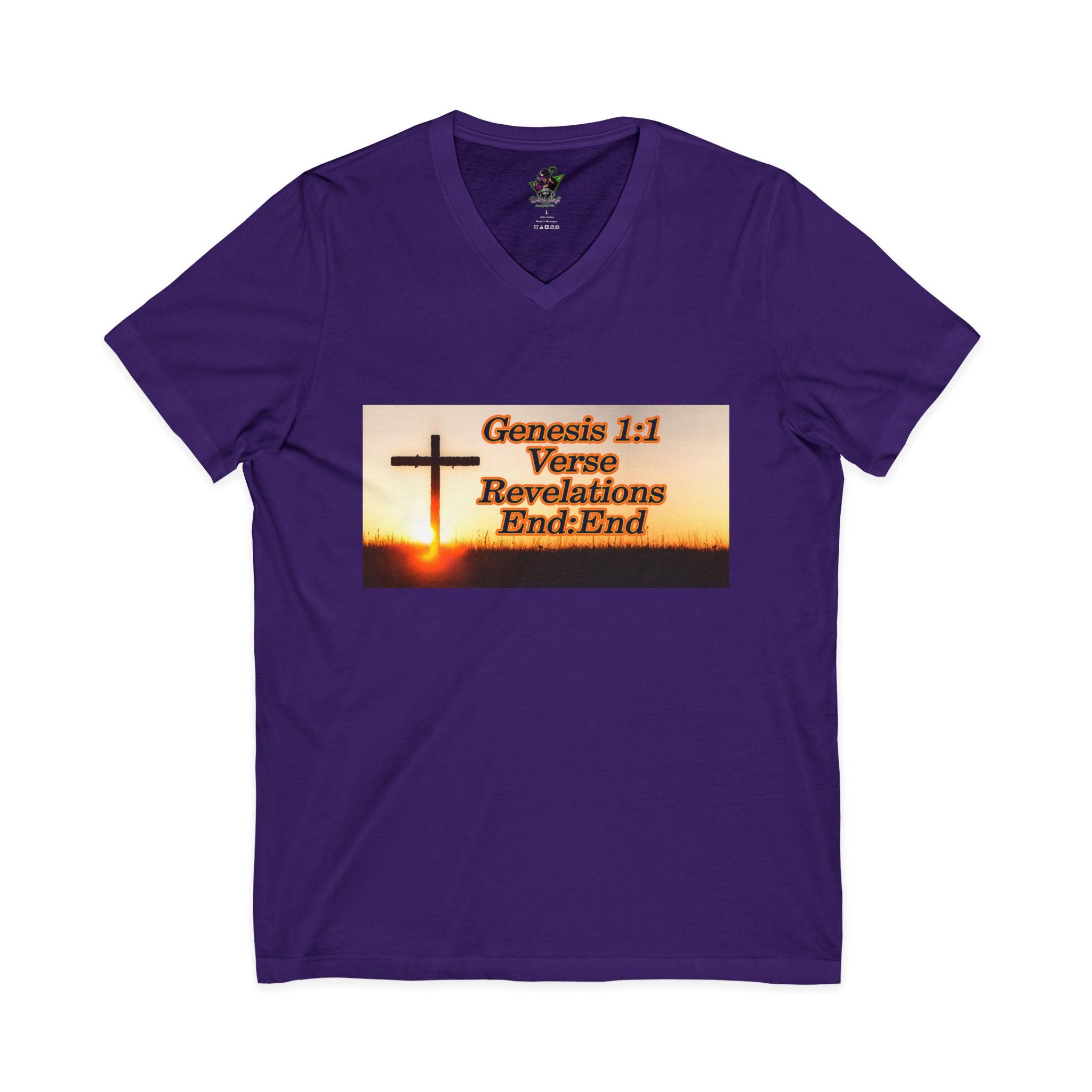 Genesis 1:1 / Revelations End:End / V-Neck Tee