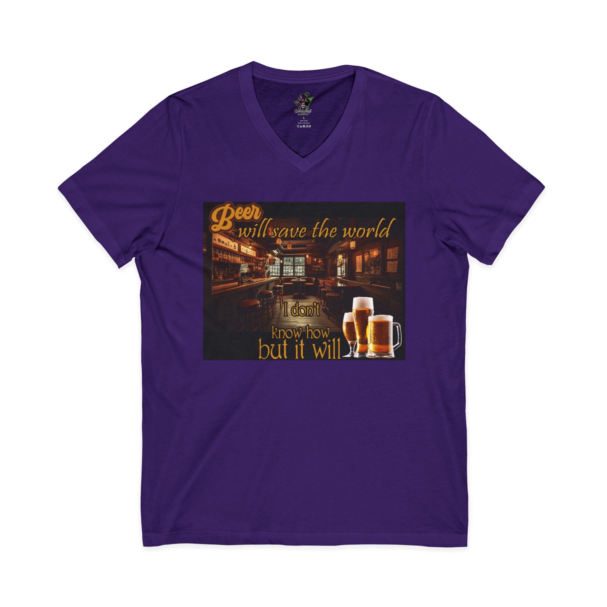 Beer Will Save The World / V-Neck Tee