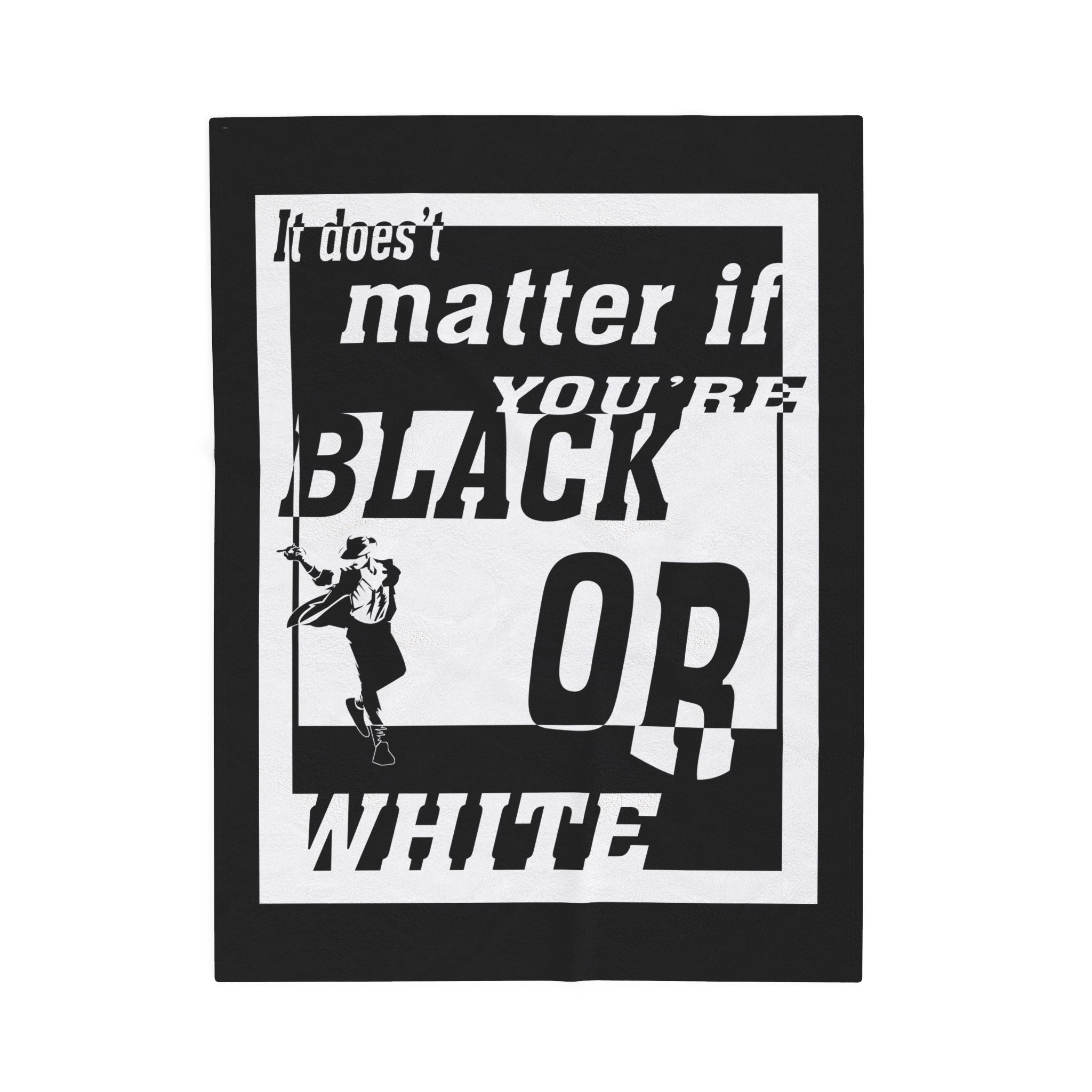 Black Or White / Velveteen Plush Blanket