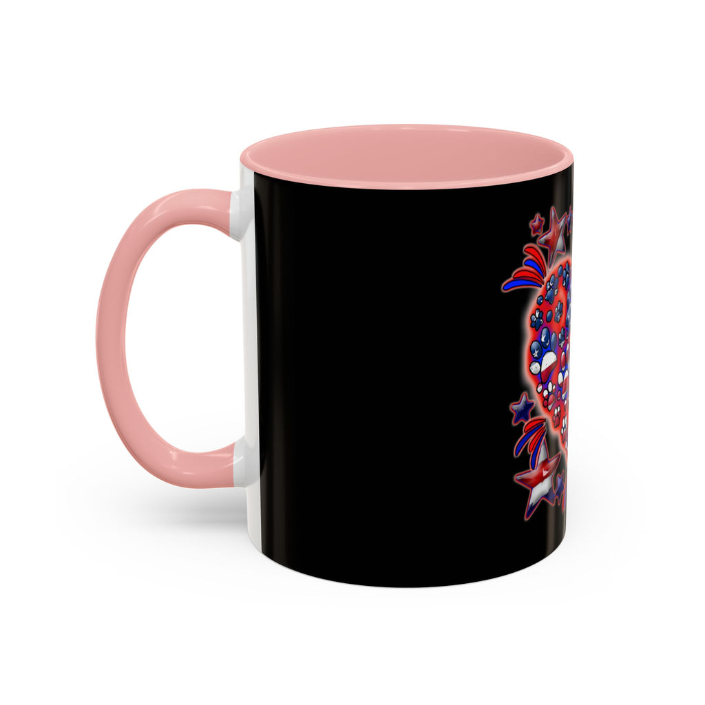Patriotic Dog Heart / Accent Coffee Mug 11/15oz