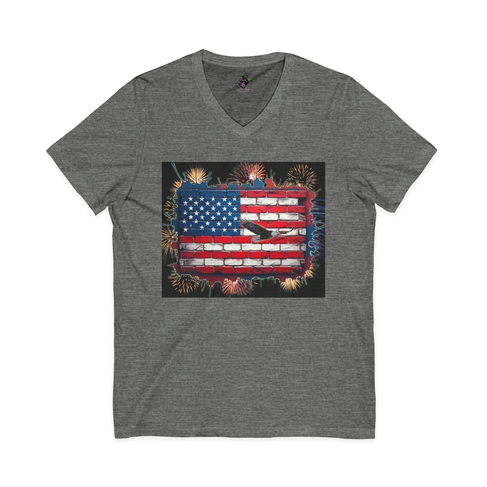 American Brick Flag / V-Neck Tee
