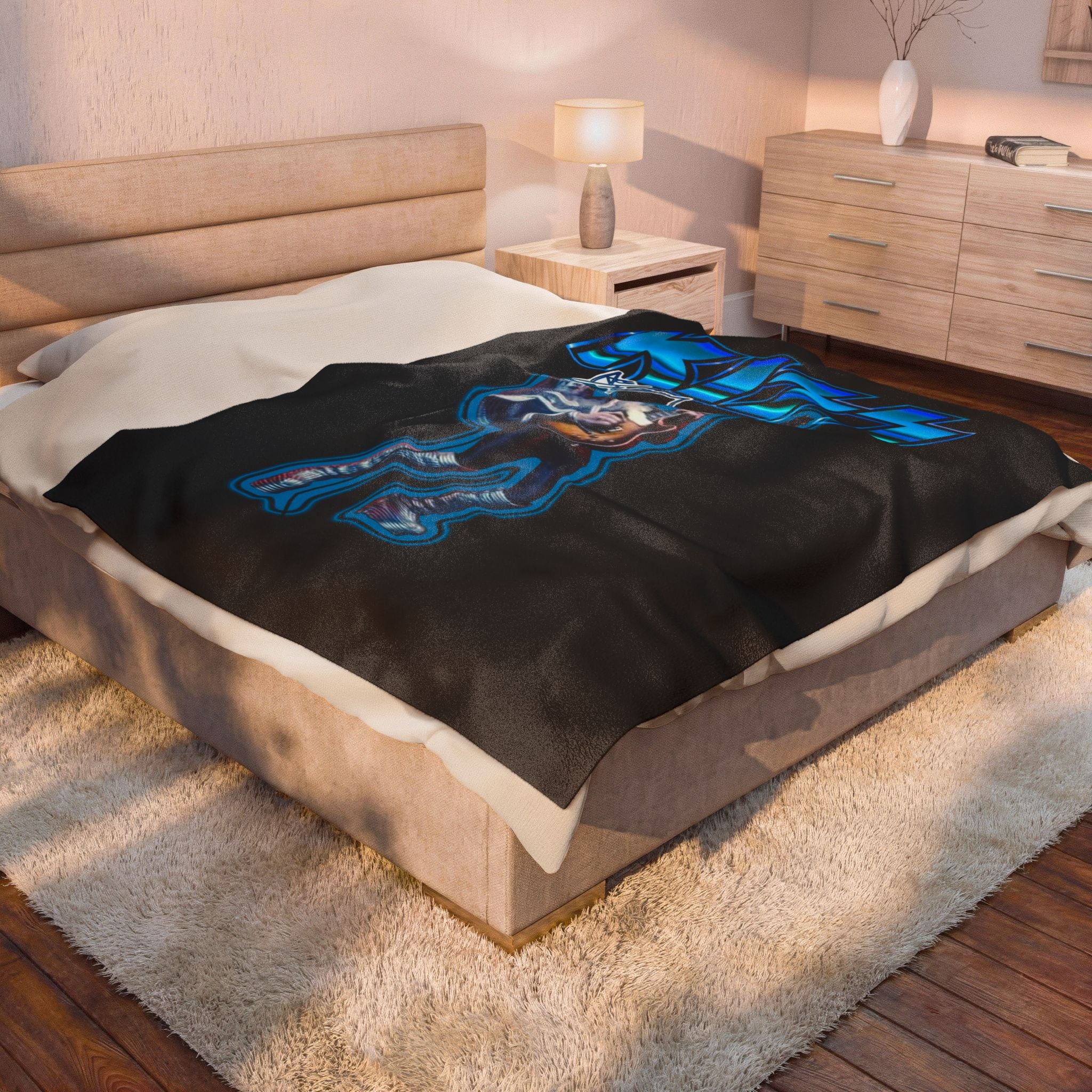 Ace Frehley NY Grove Front / Velveteen Plush Blanket