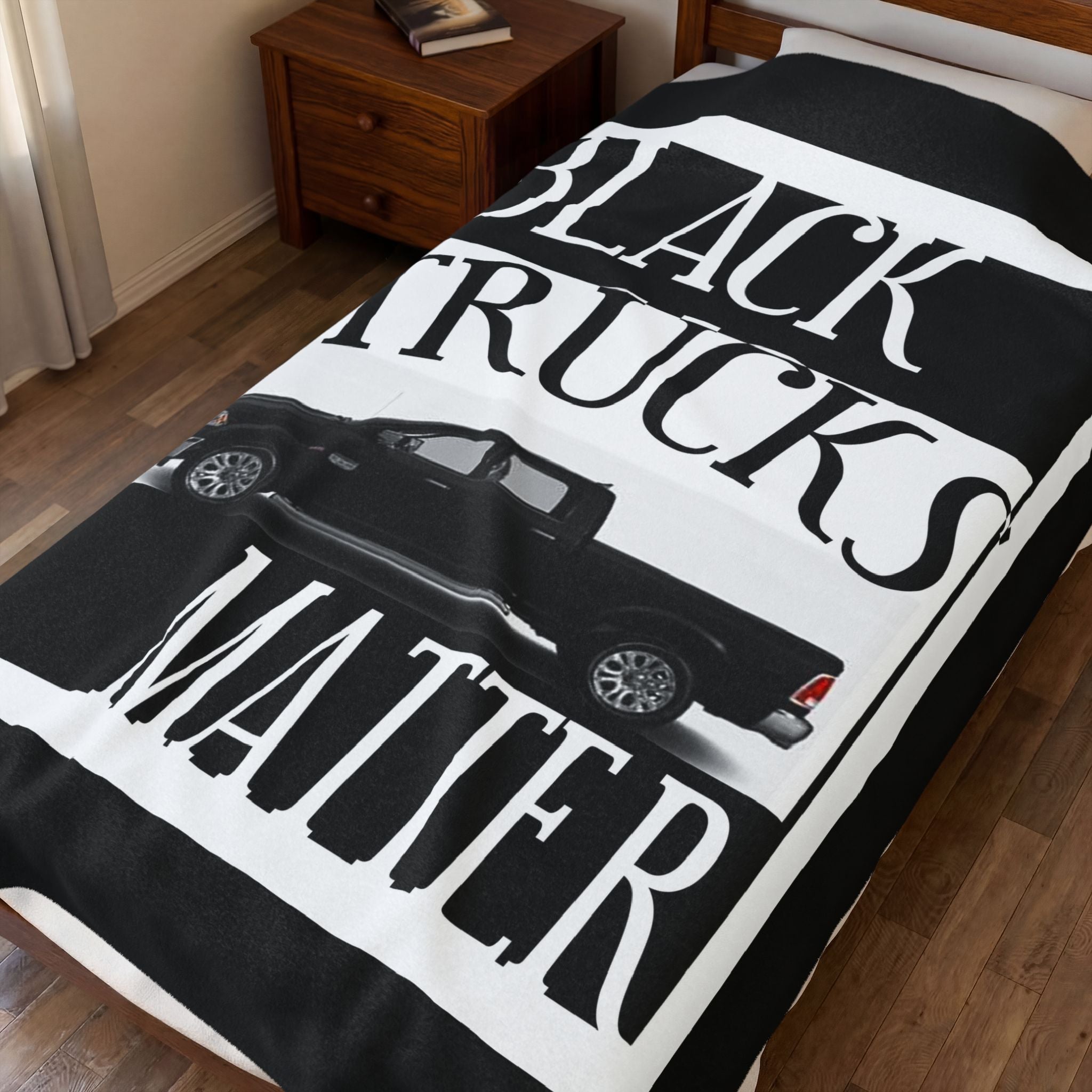Black Trucks Matter / Velveteen Plush Blanket