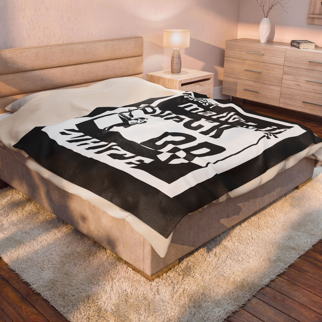 Black Or White / Velveteen Plush Blanket