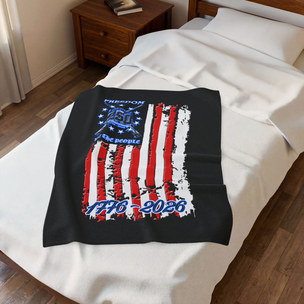 250 Anniversary Freedom 1776–2026 / Velveteen Plush Blanket