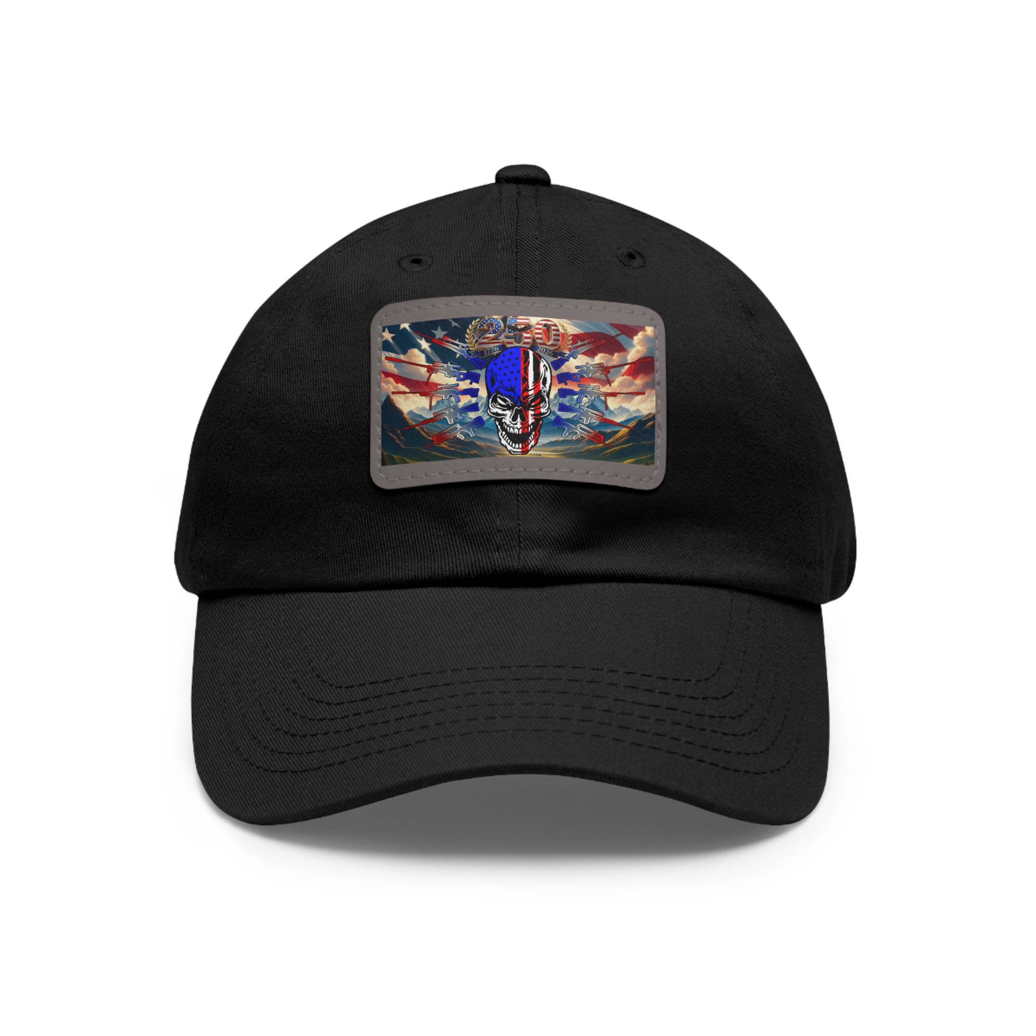 Skull & Guns 250th / Leather Patch Hat