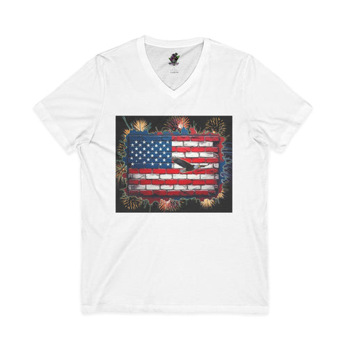 American Brick Flag / V-Neck Tee
