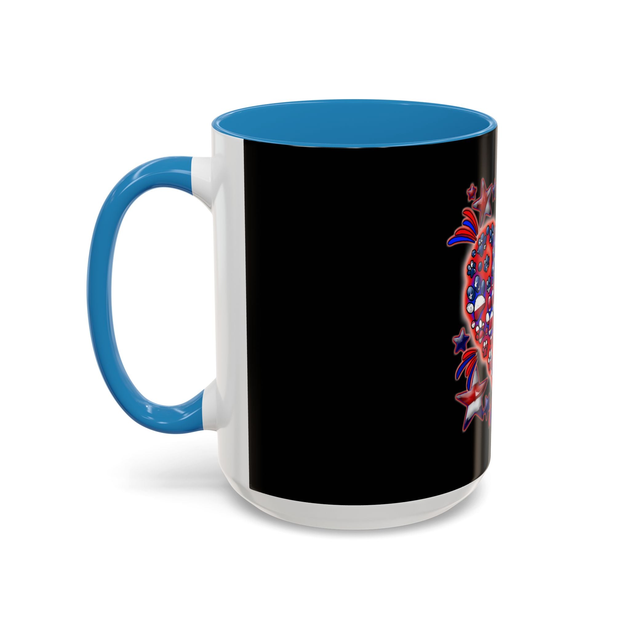 Patriotic Dog Heart / Accent Coffee Mug 11/15oz
