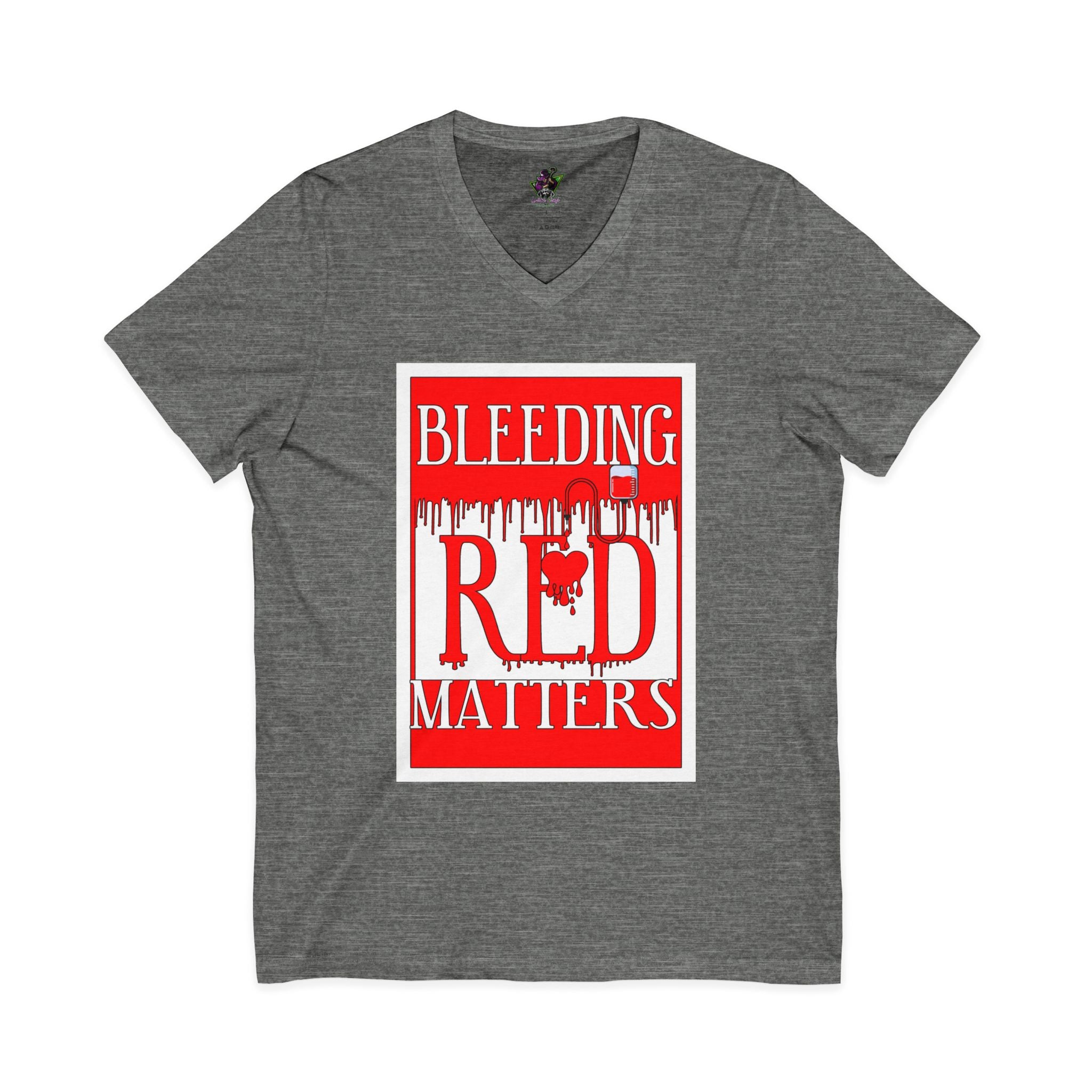 Bleeding Red Matters / V-Neck Tee