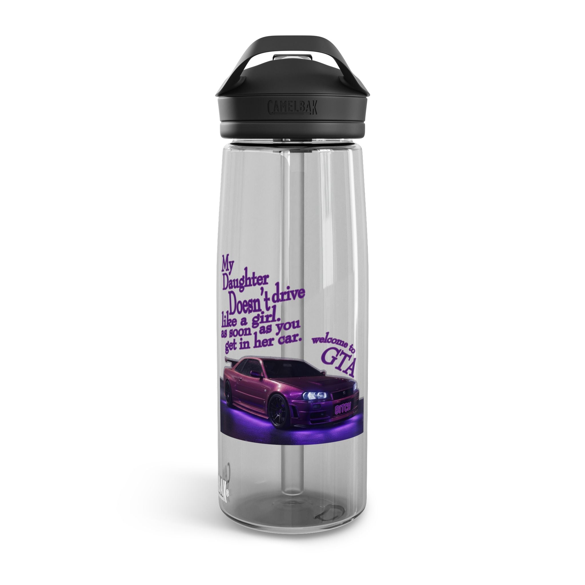 Daughter Doesn't Drive Like A Girl Purple / Camelbak Water Bottle 20/25oz