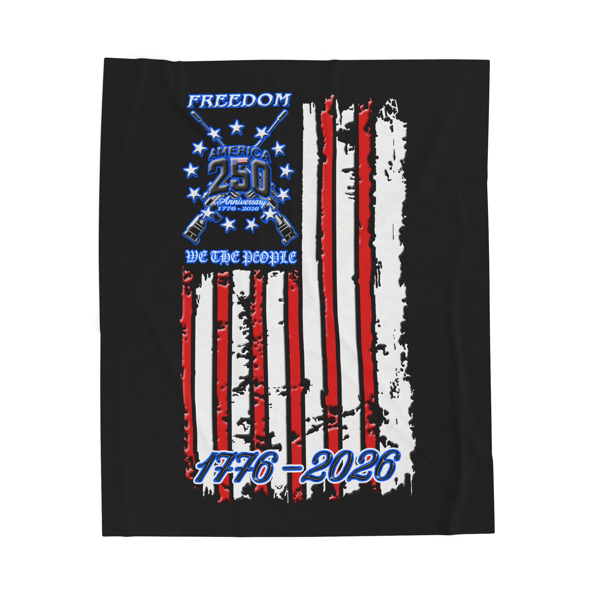250 Anniversary Freedom 1776–2026 / Velveteen Plush Blanket