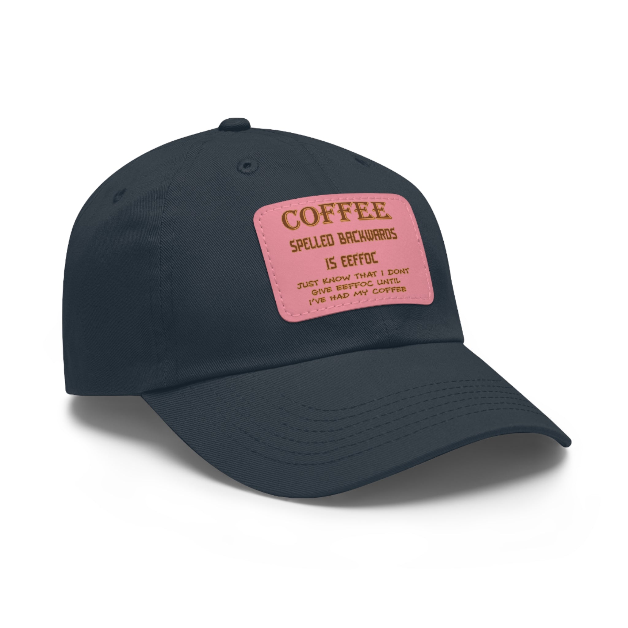 Coffee Spelled Backwards Is EEFFOC/ Leather Patch